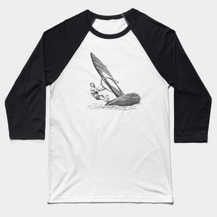 Windsurfing Baseball T-Shirt